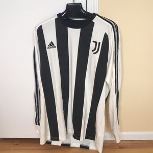 Adidas 2020-2021 Juventus Icons Long Sleeve Tee white/black Jersey! Size Large